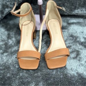 2” Block Square Toe Chase+Chloe Brown Heels